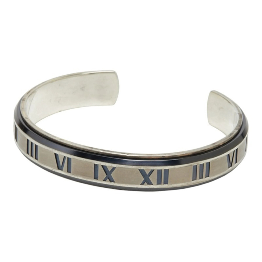 Tiffany & Co. Atlas Bangle, Silver, Black, Titanium, Men's.